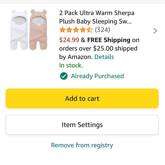 3/$20, 2baby swaddles - Picture 2 of 2